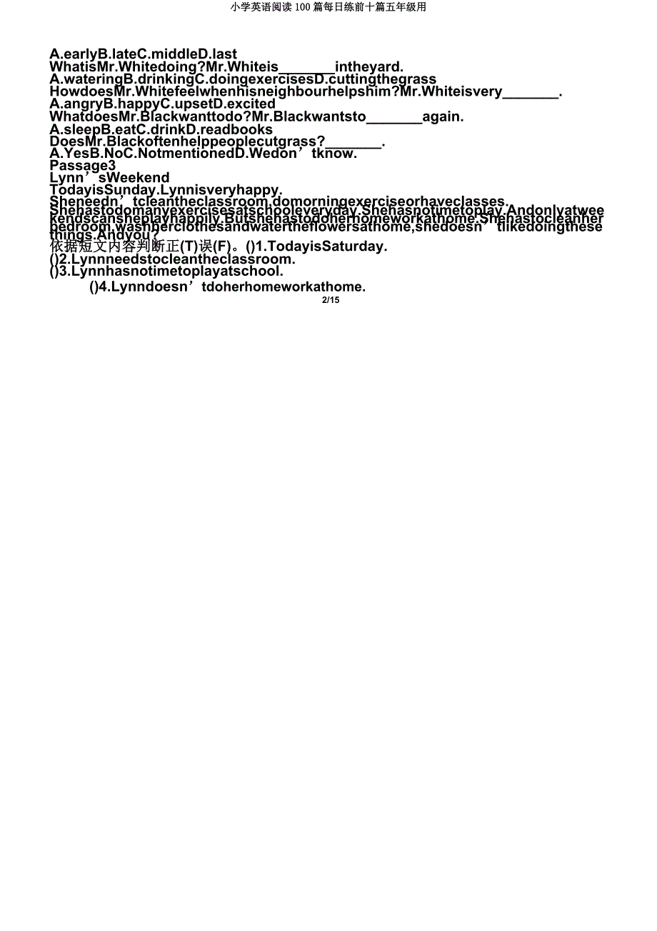 小学英语阅读100篇天天练前十篇五年级用.doc_第2页