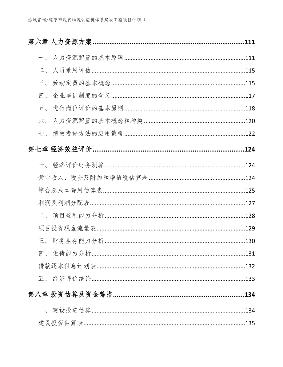 遂宁市现代物流供应链体系建设工程项目计划书_范文模板_第3页