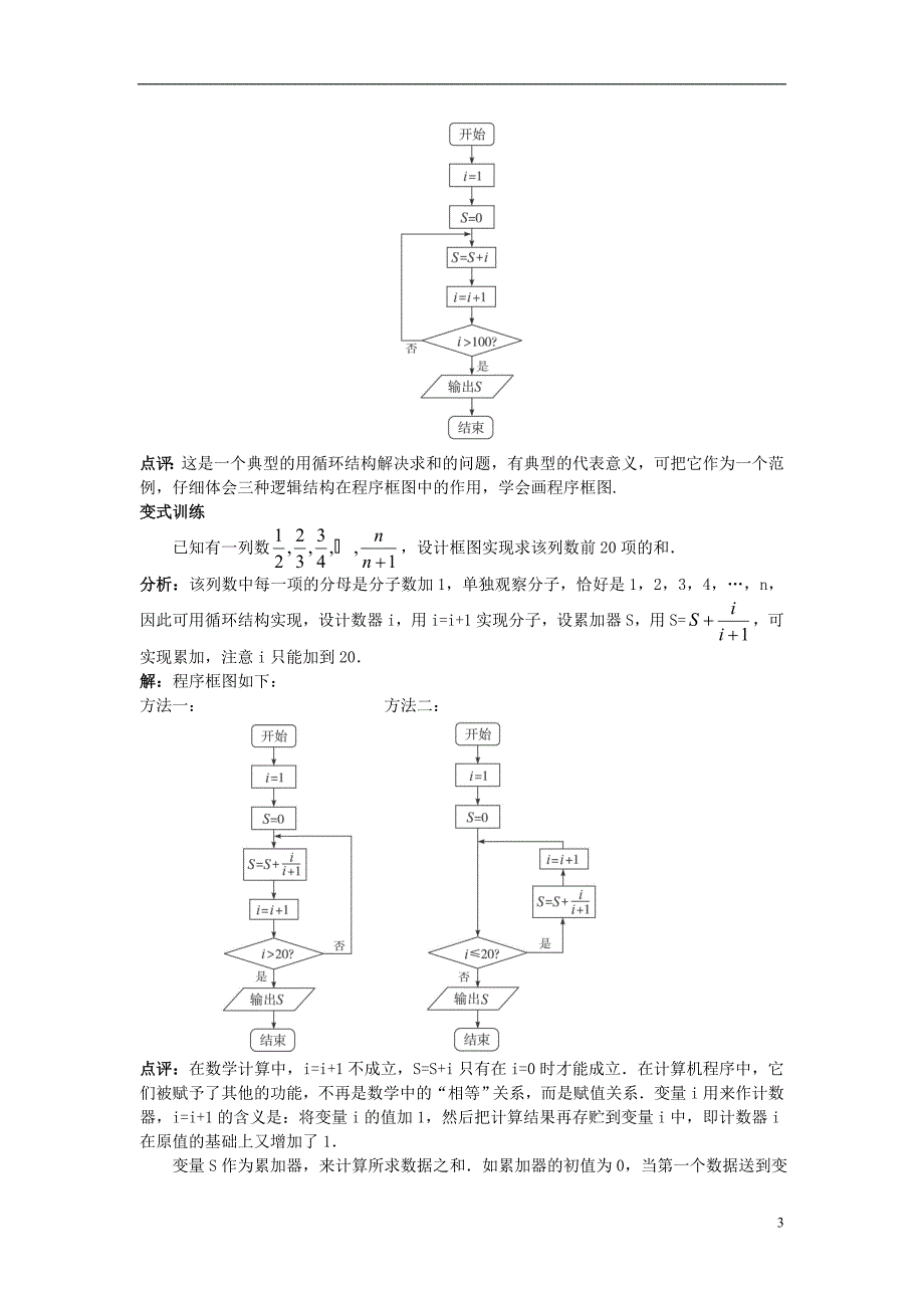 高中数学《1.1.2程序框图与算法的基本逻辑结构》第3课时教案-新人教A版必修3.doc_第3页