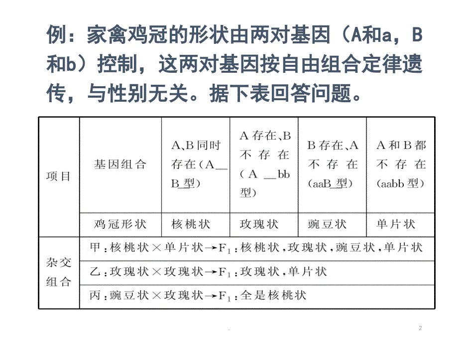 基因自由组合定律复习PPT精品文档_第2页