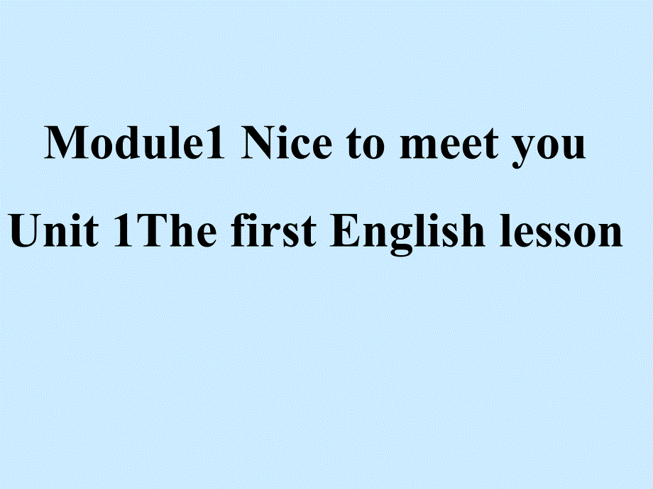 ThefirstEnglishlesson_第1页