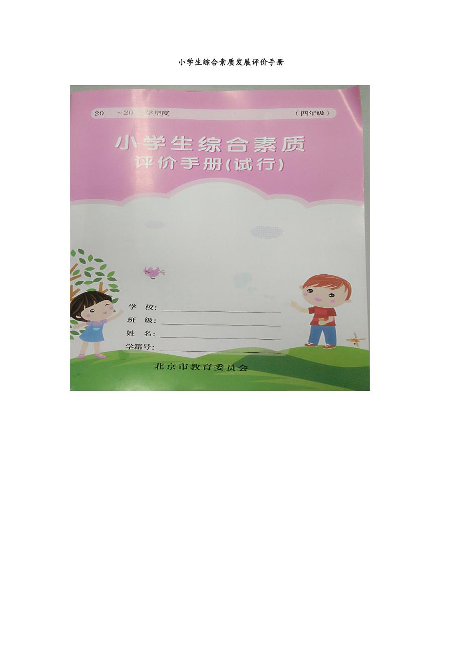北京市小学生综合素质发展评价手册.doc_第1页