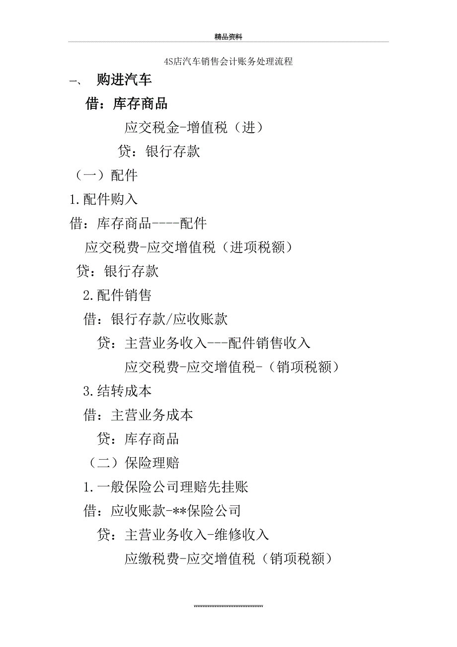 公司购买汽车账务处理流程