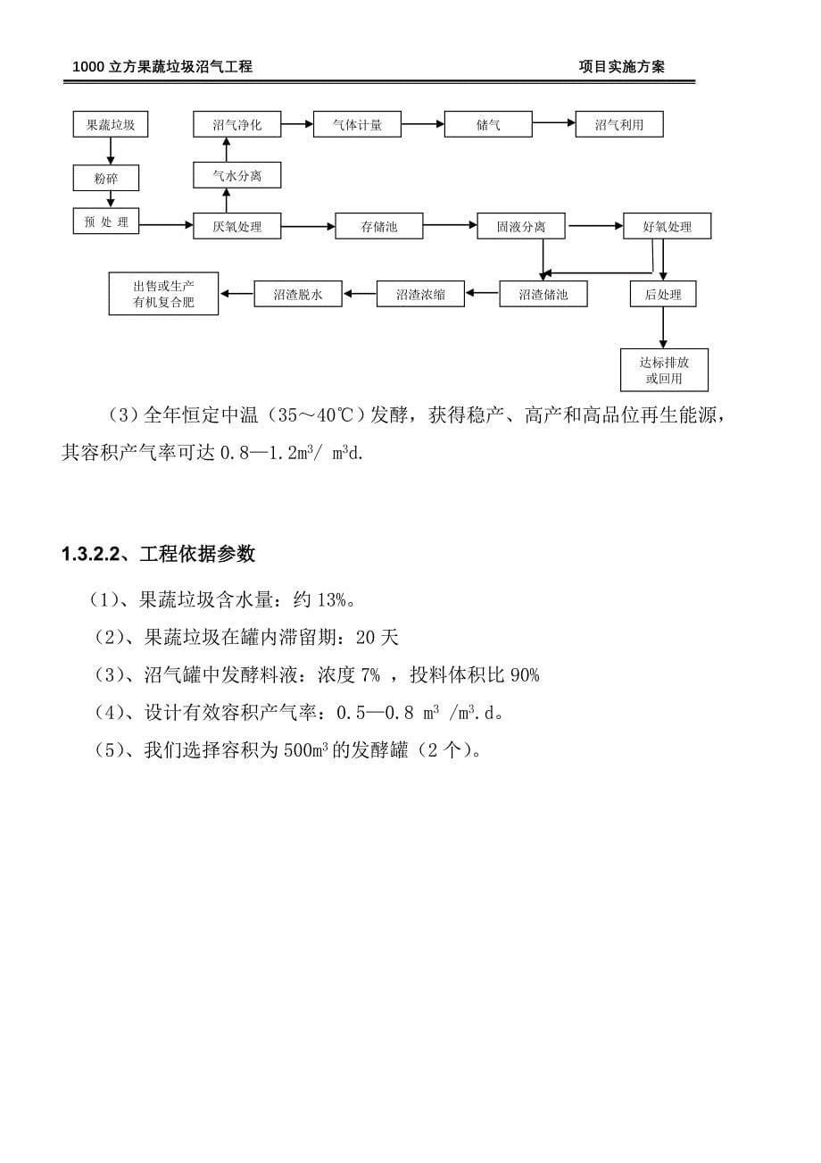 1000立方果蔬垃圾沼气实施方案_第5页