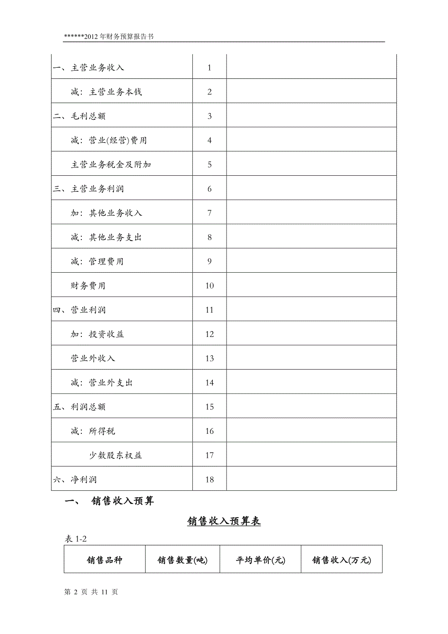 财务预算表式_第2页