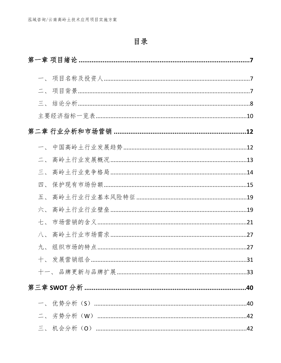 云南高岭土技术应用项目实施方案_范文参考_第2页