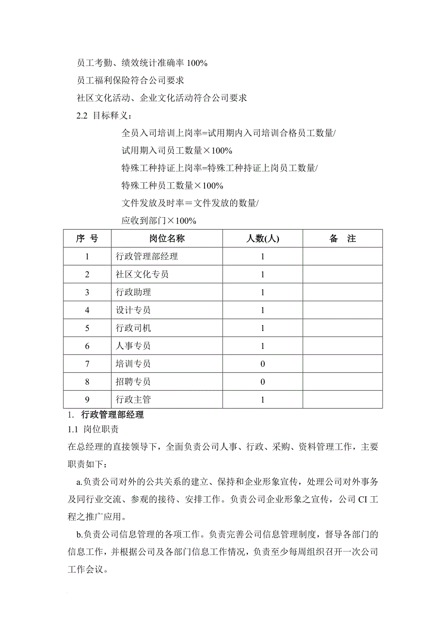 最新物业公司行政部岗位职责_第2页