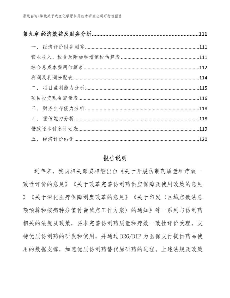 聊城关于成立化学原料药技术研发公司可行性报告模板参考_第5页