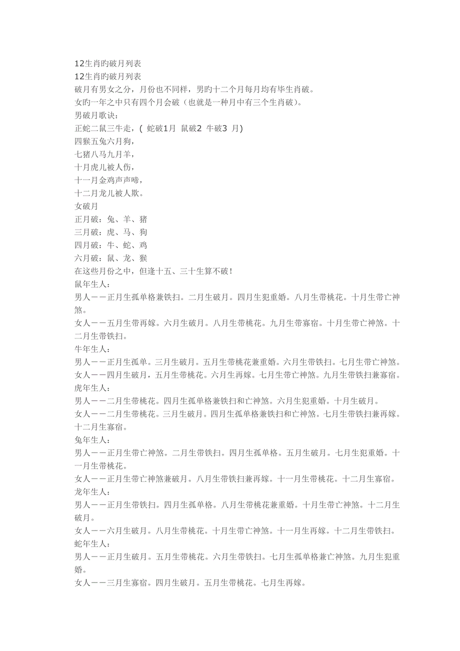12生肖的破月列表_第1页