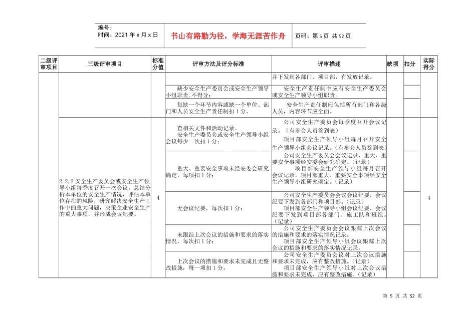 水利水电施工安全生产标准化企业自评_第5页