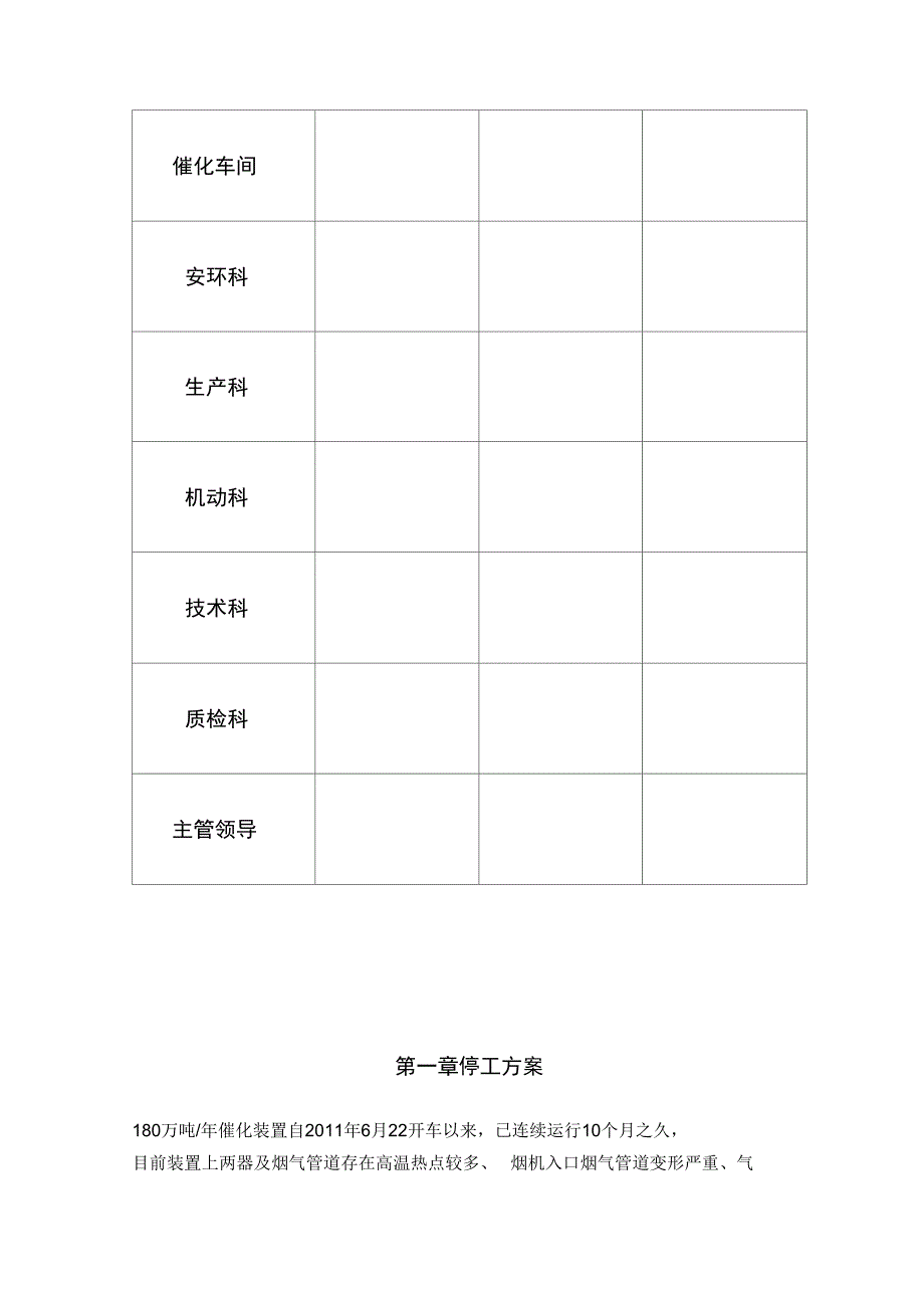 催化大修停工方案_第3页