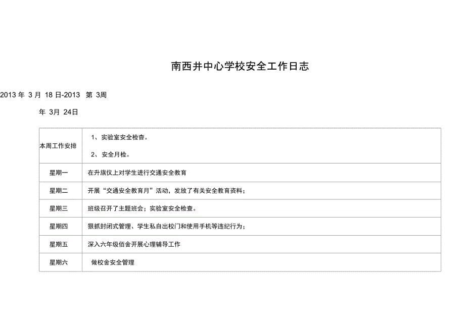 南西井中心学校安全工作日志_第5页