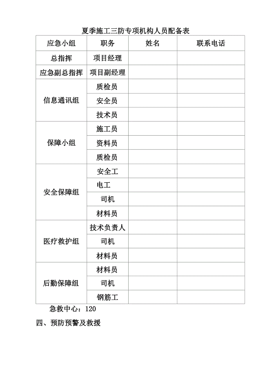 夏季三防应急预案_第4页