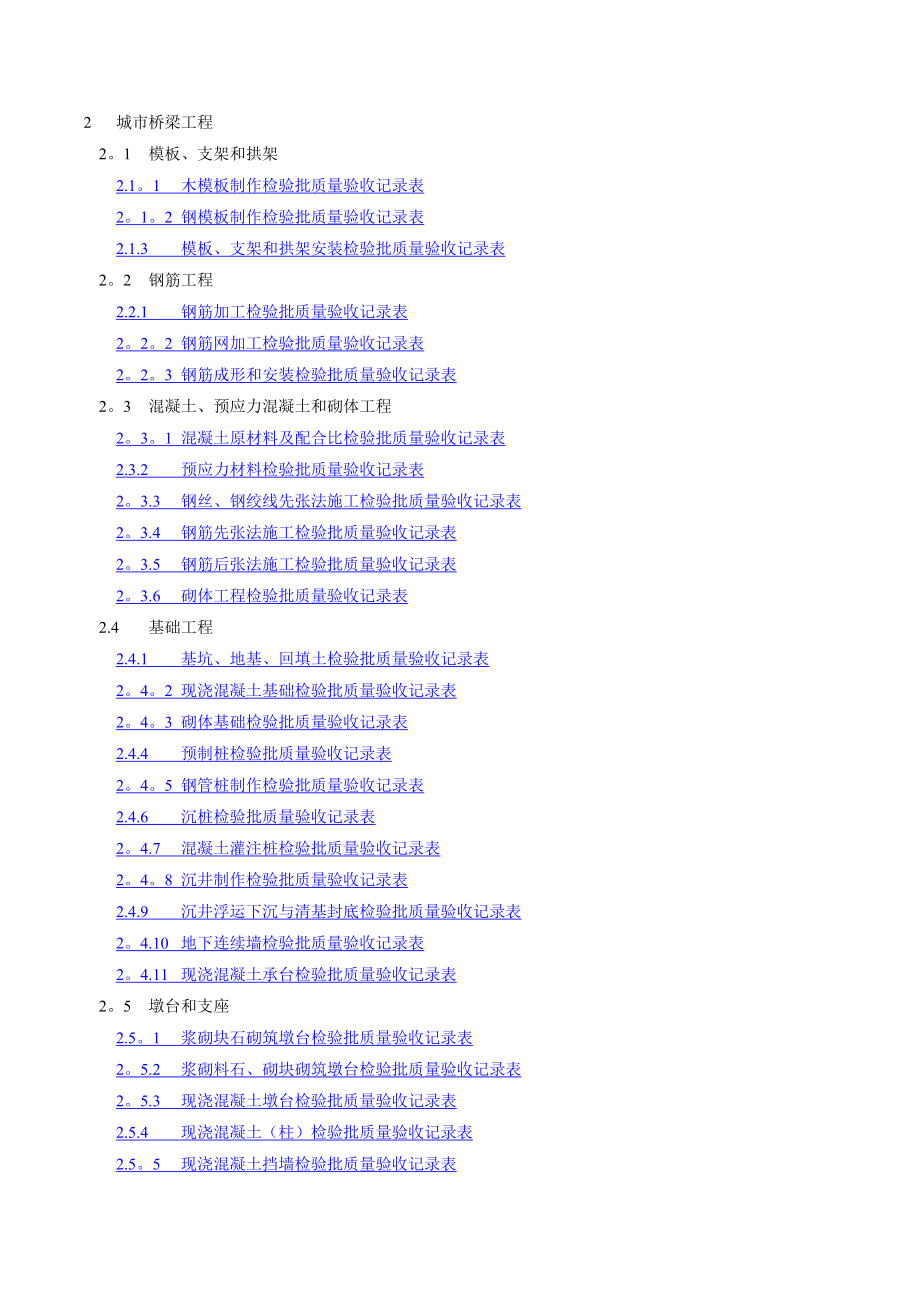 市政工程质量全套表格_第1页