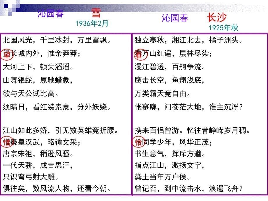 中小学沁园长沙公开课教案教学设计课件案例测试练习卷题_第5页