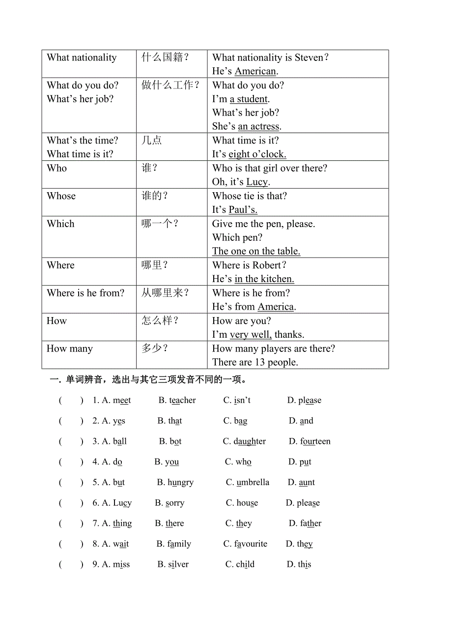 新概念青少版1A语法知识总结_第3页