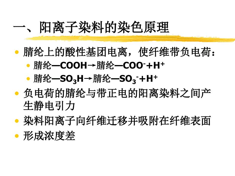 阳离子染料的染色原理和染色性能.ppt_第2页