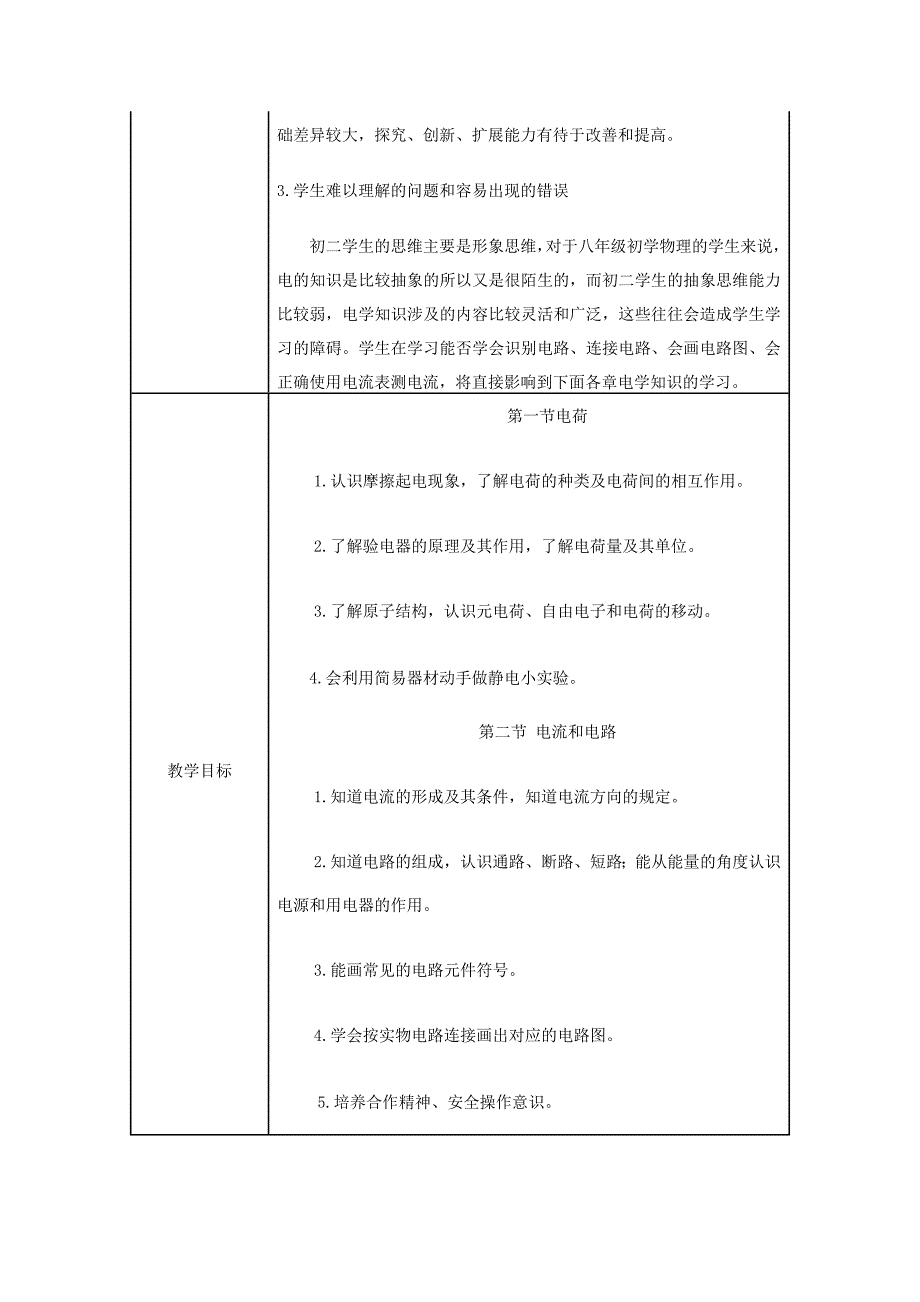 九年级物理第十五章《电流和电路》单元教学设计.doc_第2页