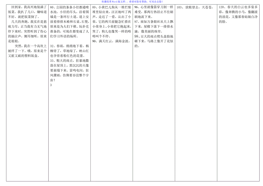 二年级好句好段Word编辑_第4页
