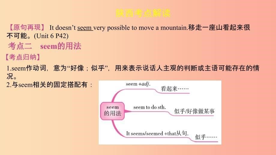 陕西省2019中考英语复习 知识梳理 课时13 八下 Units 5-6课件.ppt_第5页