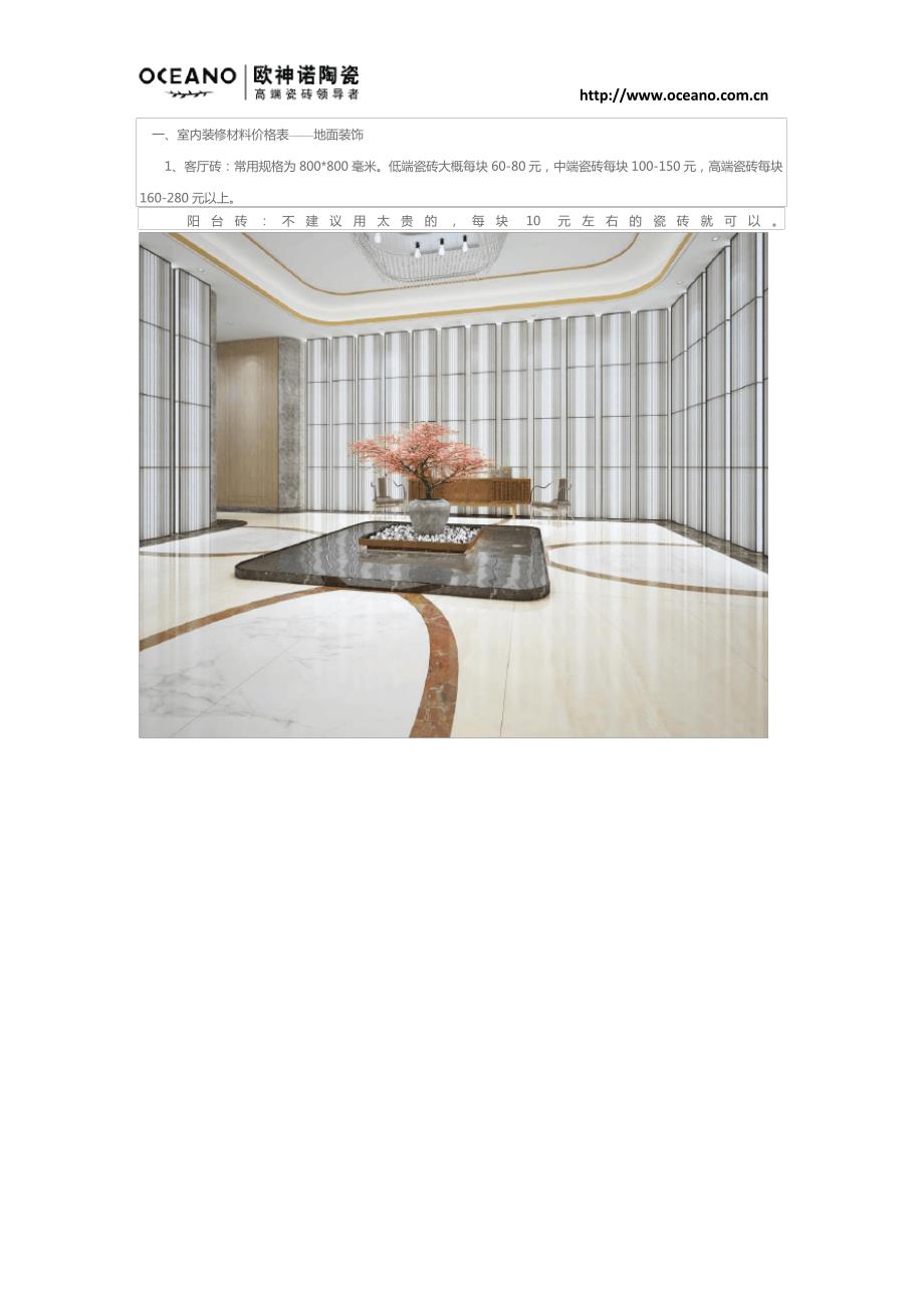 装修材料价格表_第1页