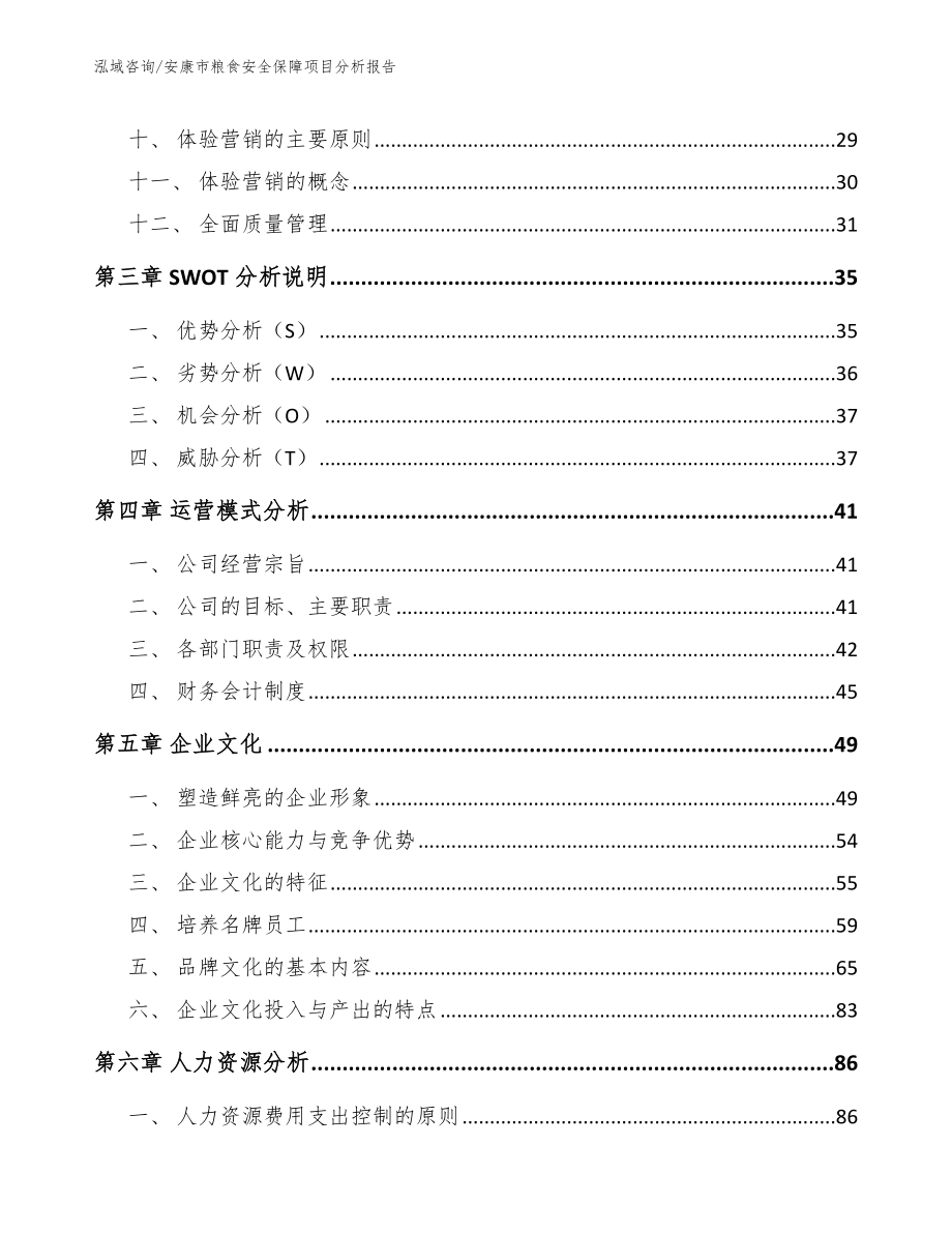 安康市粮食安全保障项目分析报告_参考模板_第3页