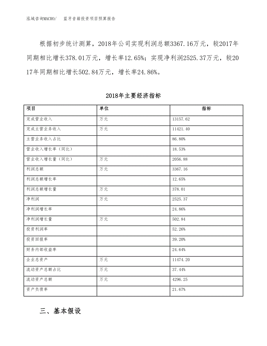 蓝牙音箱投资项目预算报告.docx_第3页