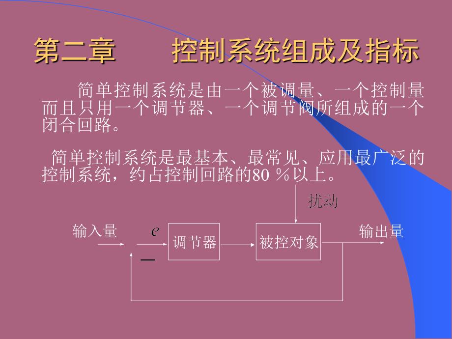 工业过程控制工程第二章控制系统组成及指标ppt课件_第1页