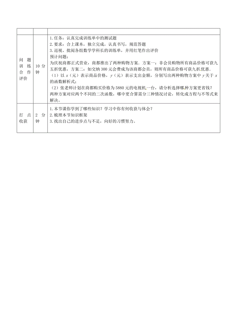 山东省济阳县竞业园学校2015年中考数学一轮复习一次函数导学案无答案_第2页