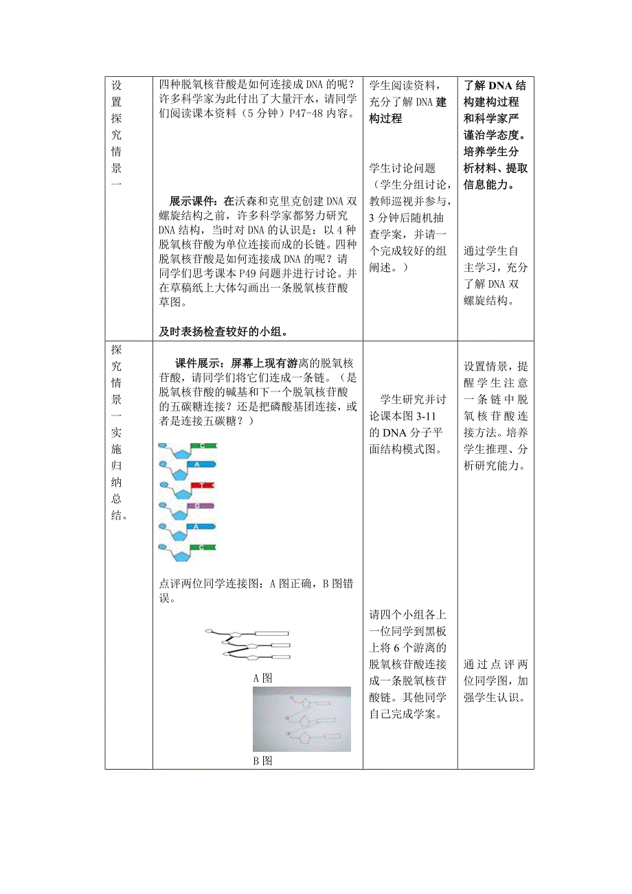 DNA分子的结构教学设计_第3页