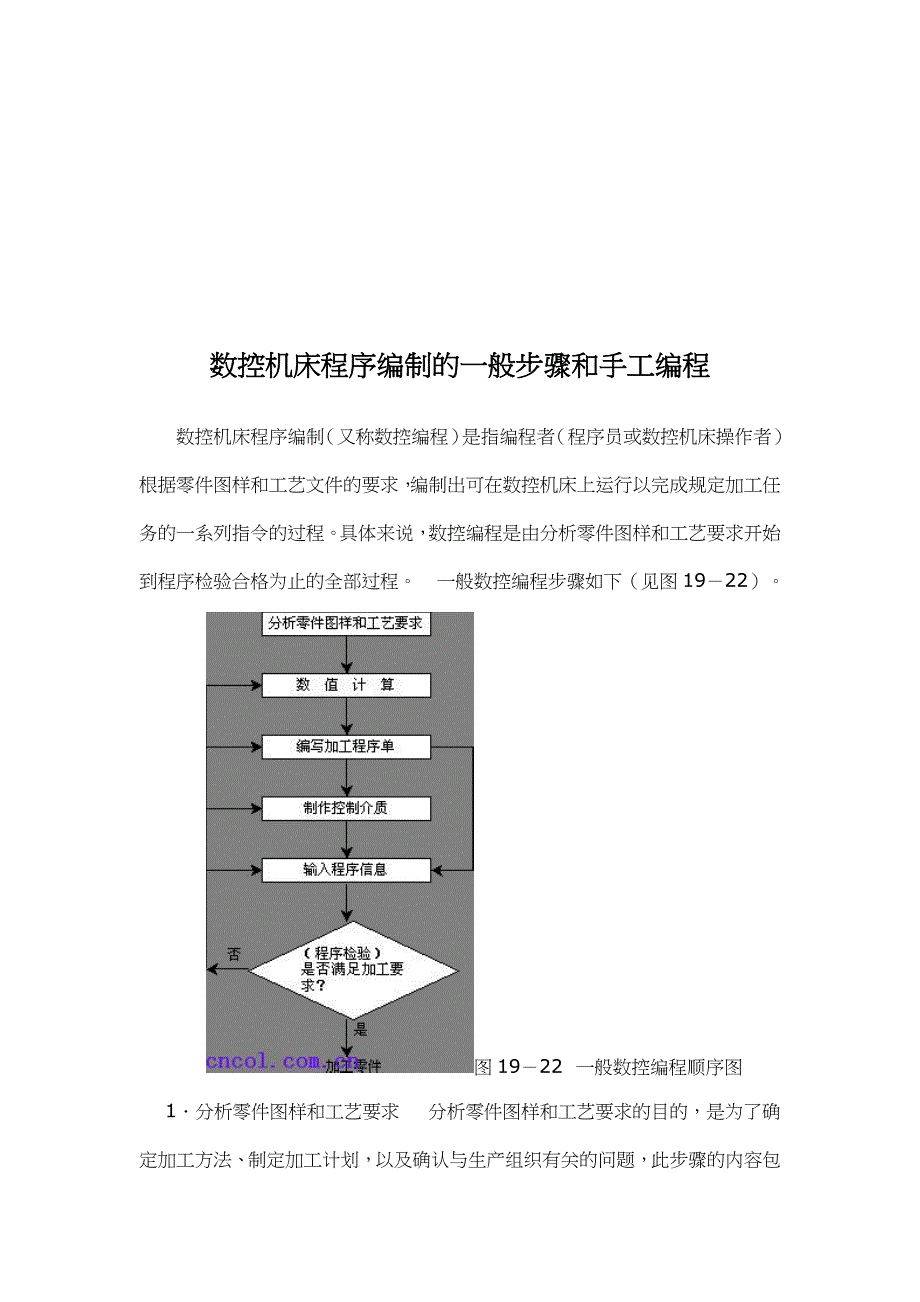 数控机床程序编制的步骤与和手工编程_第1页