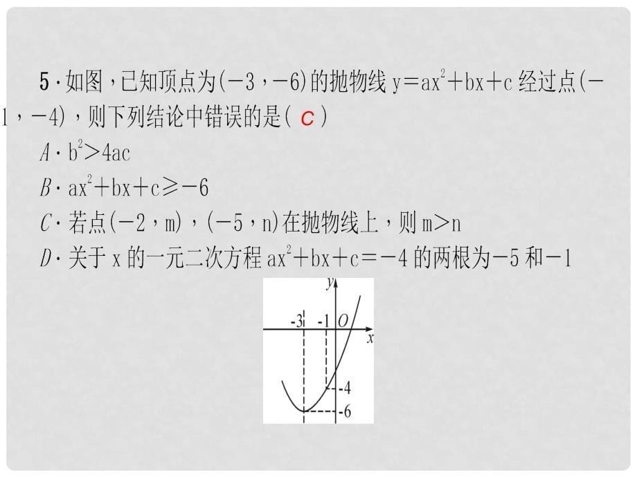 九年级数学上册 22 二次函数单元复习（二）二次函数课件 （新版）新人教版_第5页