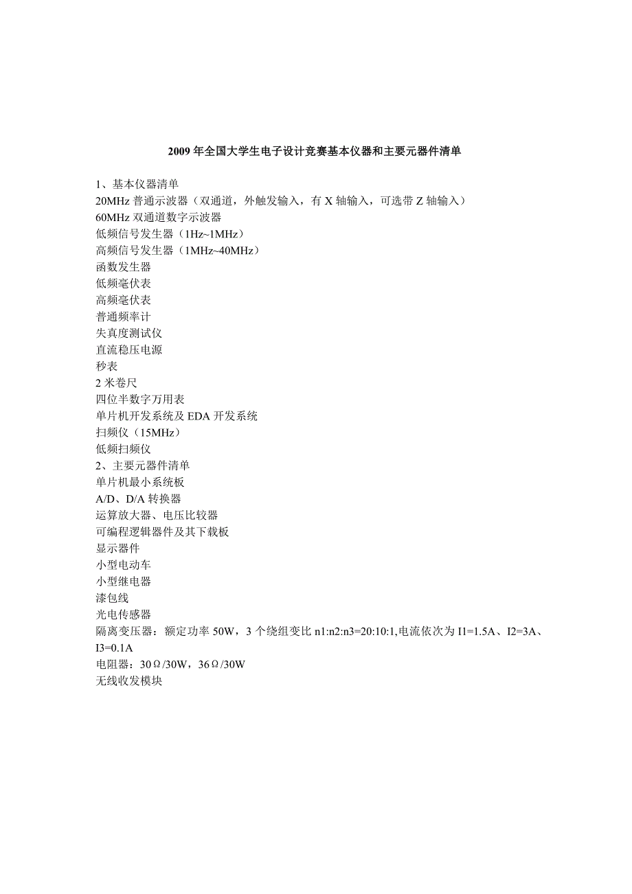 ~大学生电电子设计大赛元器件单_第4页