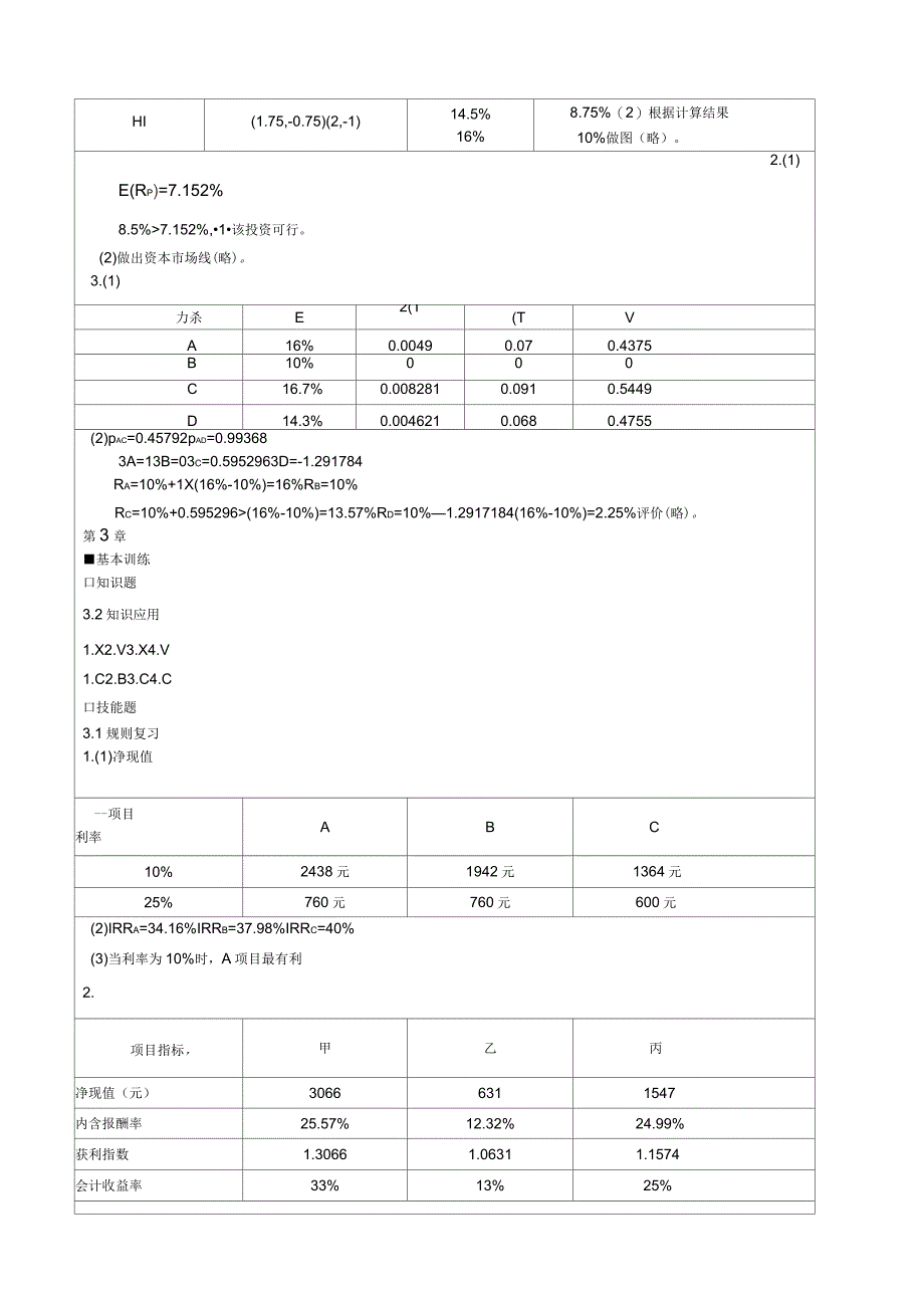 《中年级财务管理》答案_第3页