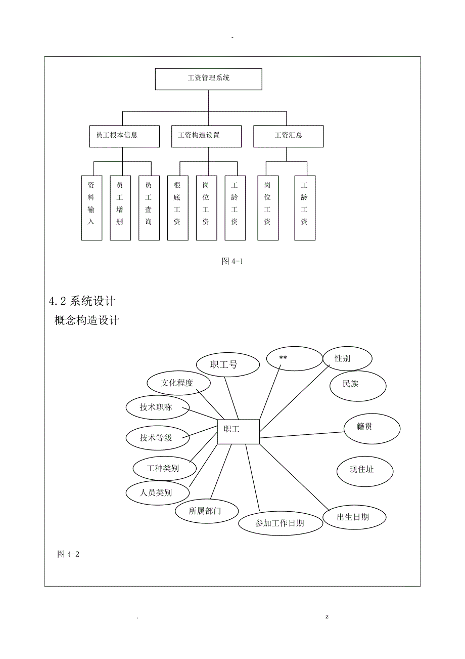 工资管理系统数据库课程设计报告_第3页