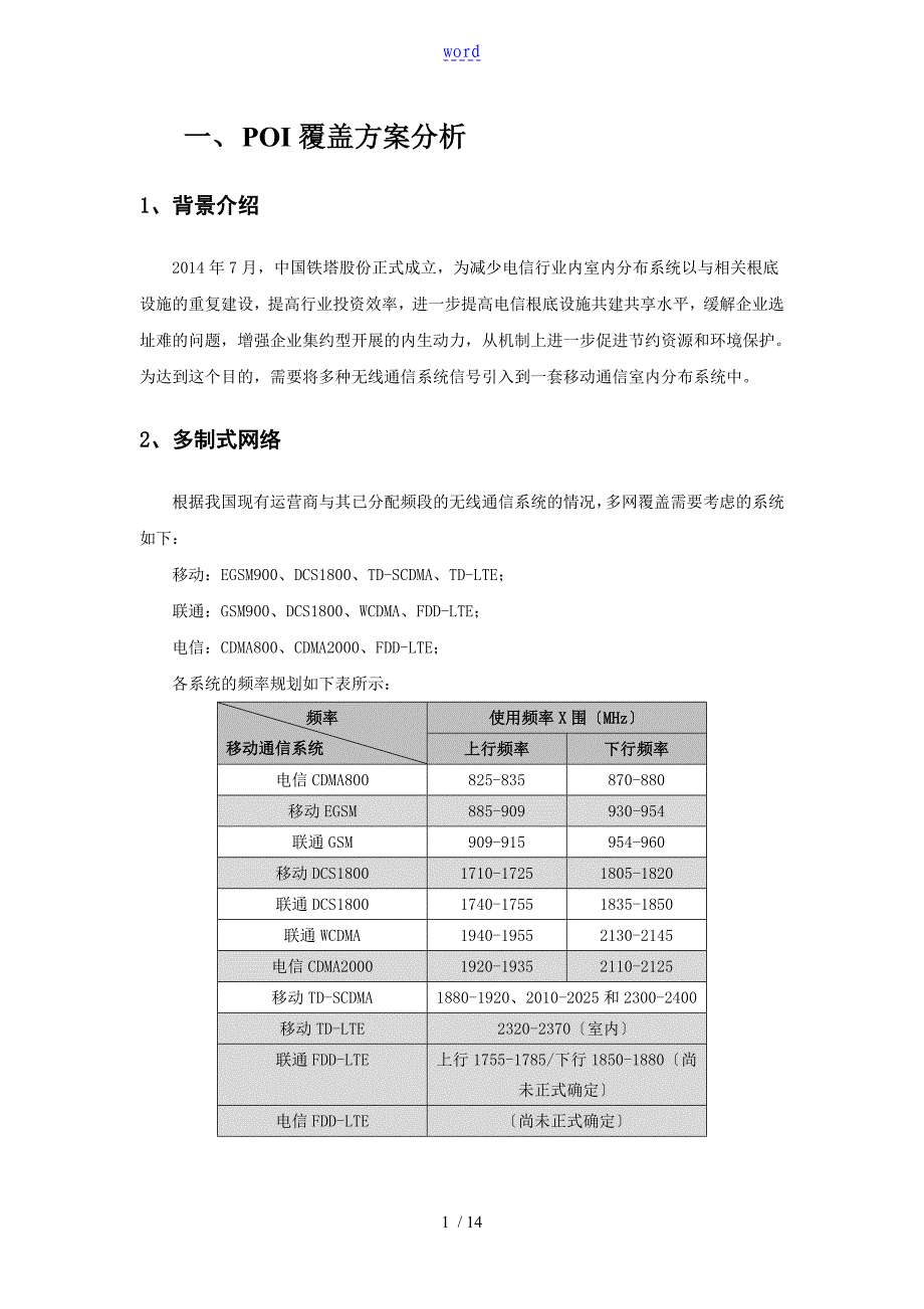 中国铁塔公司管理系统喀什分公司管理系统国土资源局职工集资楼室内分布系统设计说明书_第2页