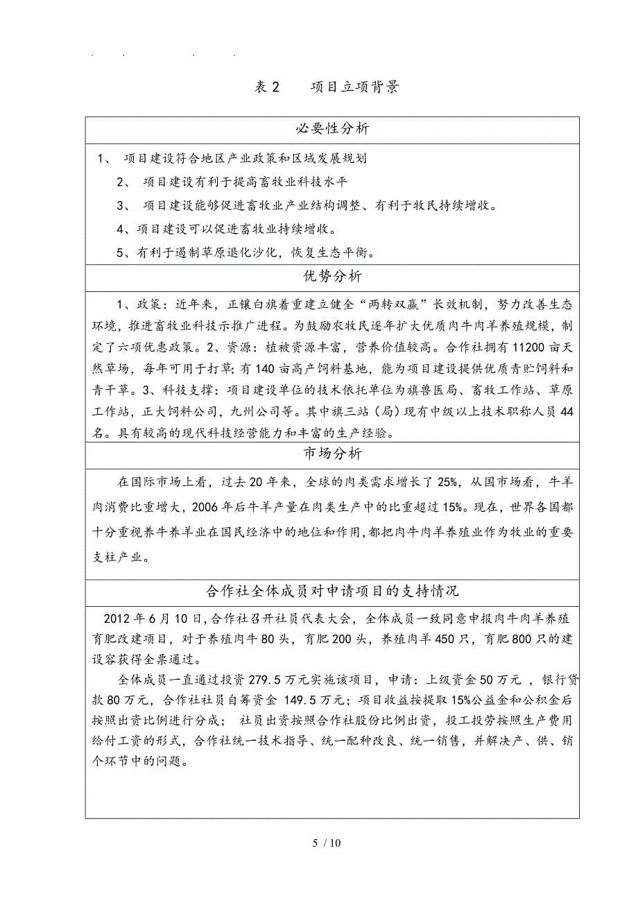 正镶白旗养殖基地扩建项目申报书范本_第5页