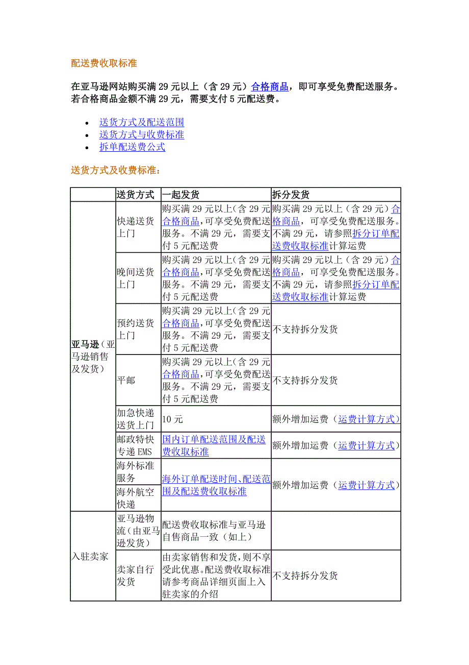 配送费收取标准(精品)_第1页