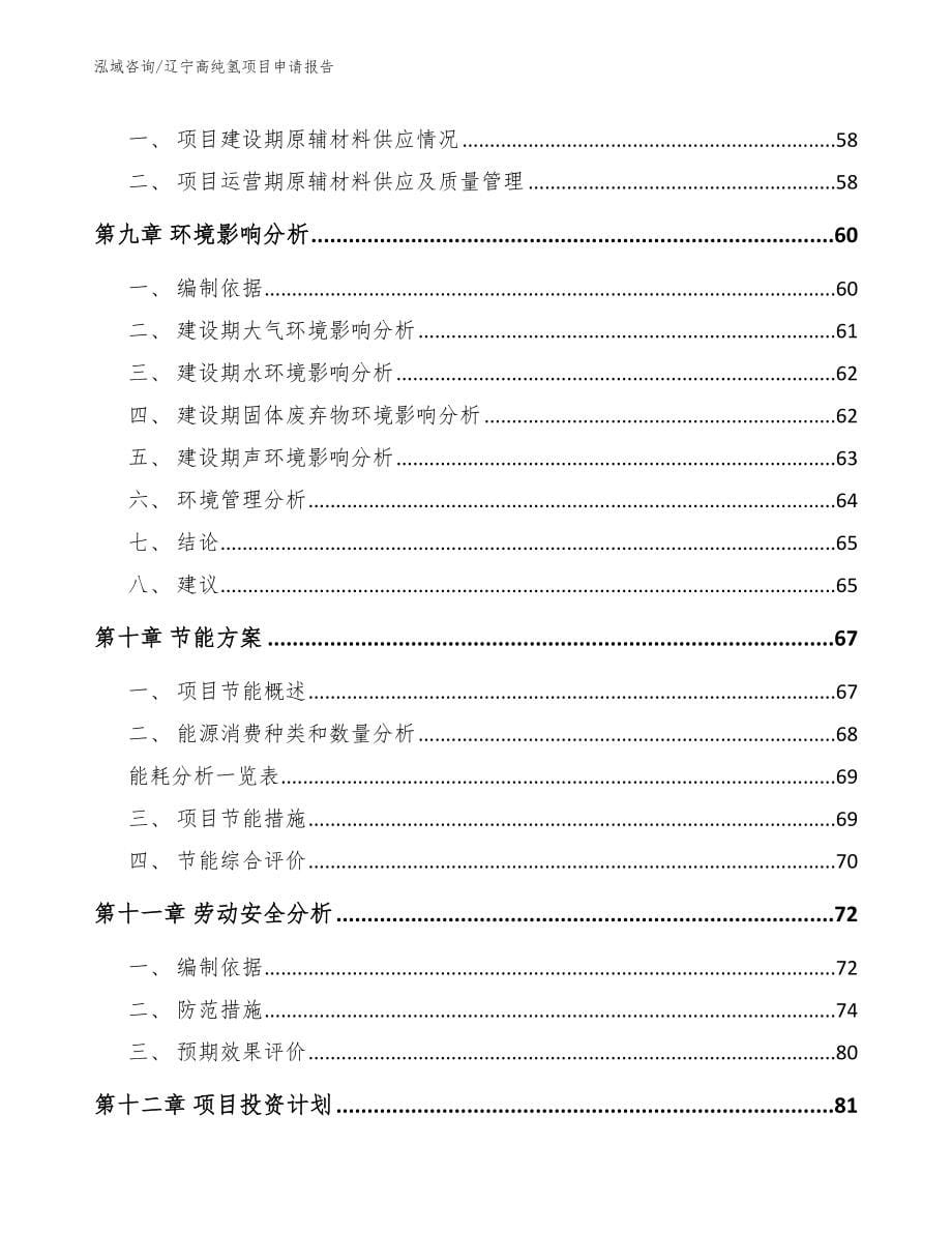 辽宁高纯氢项目申请报告_第5页