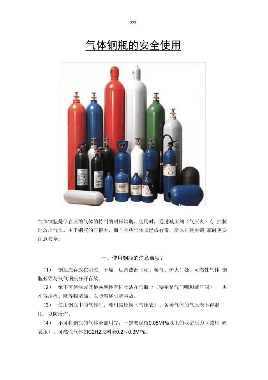 气体钢瓶地安全系统使用_第1页