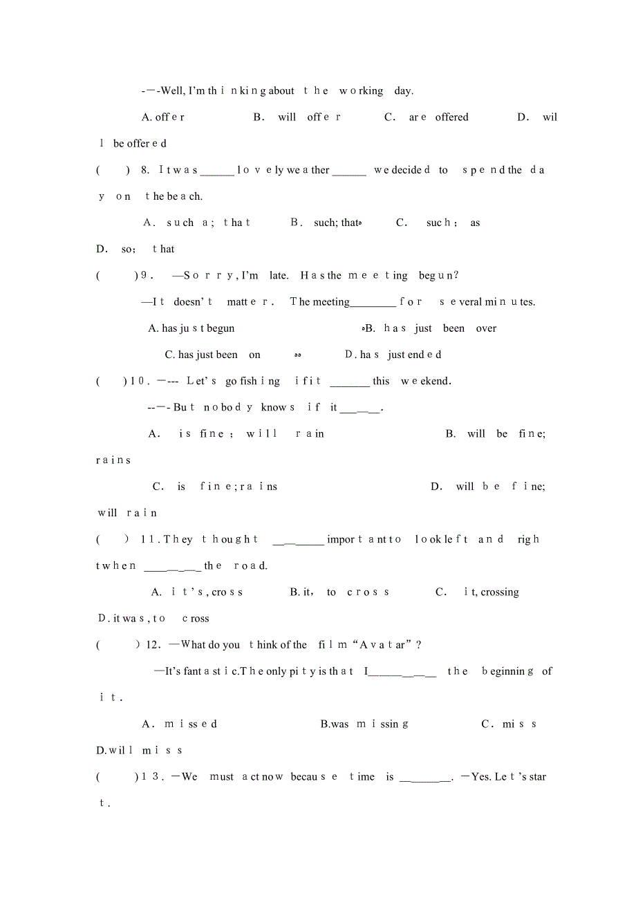 九年级英语提优训练(含答案)_第2页