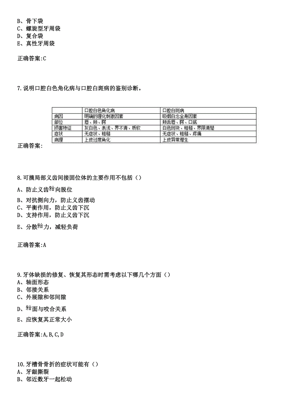 2023年嘉鱼县中医院住院医师规范化培训招生（口腔科）考试历年高频考点试题+答案_第3页