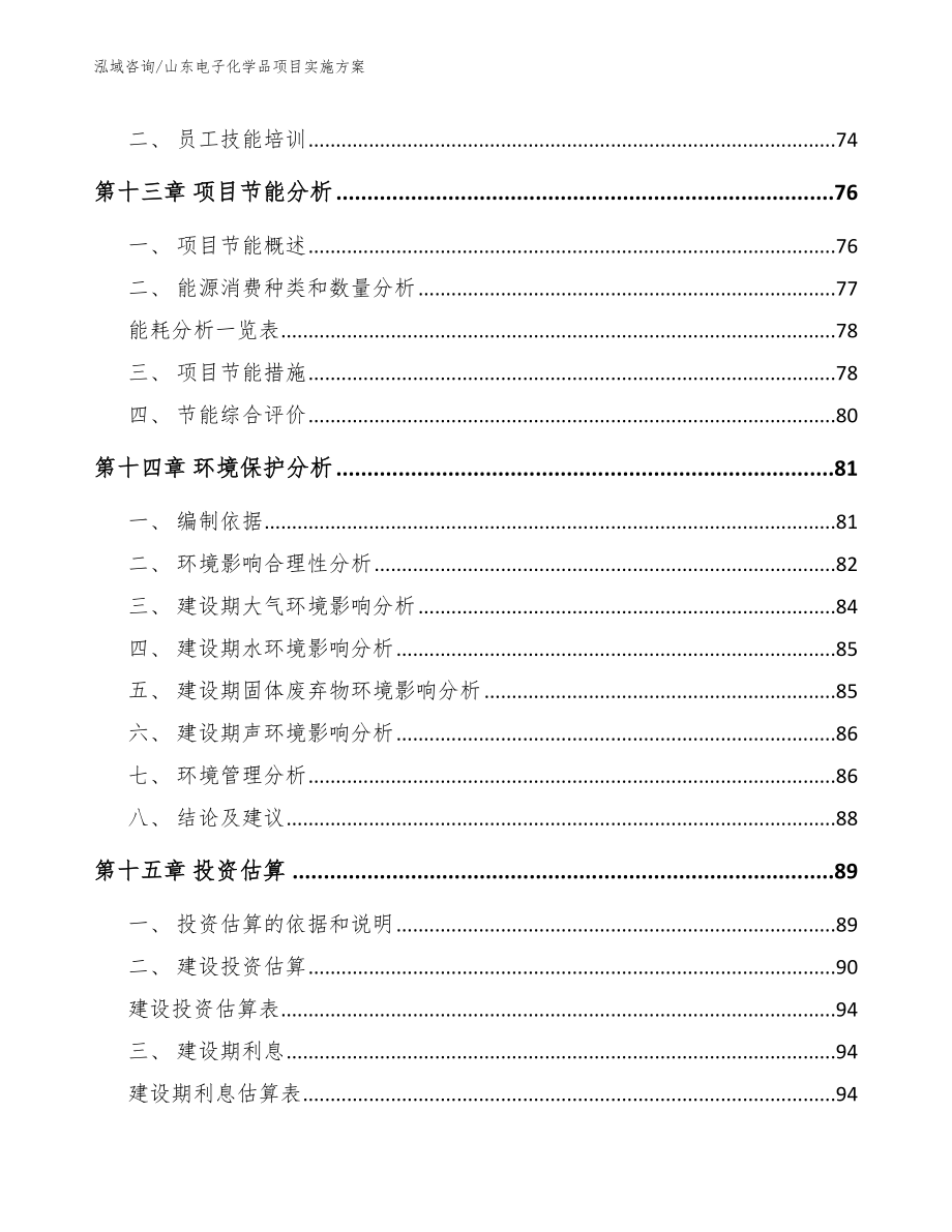 山东电子化学品项目实施方案_参考模板_第4页