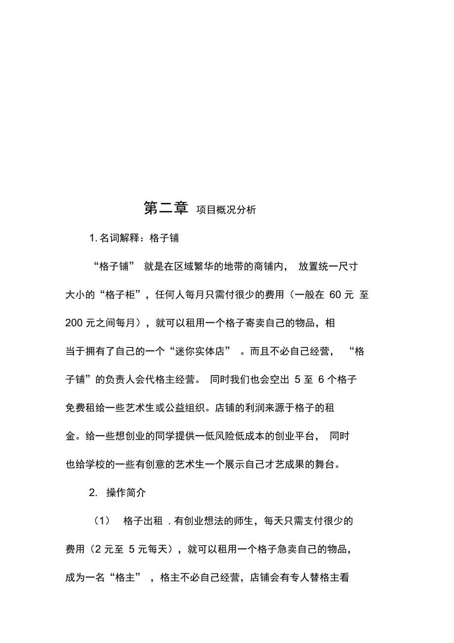 大学生格子铺策划书_第5页