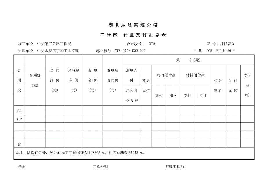 施工月报表格9月(范本)_第3页