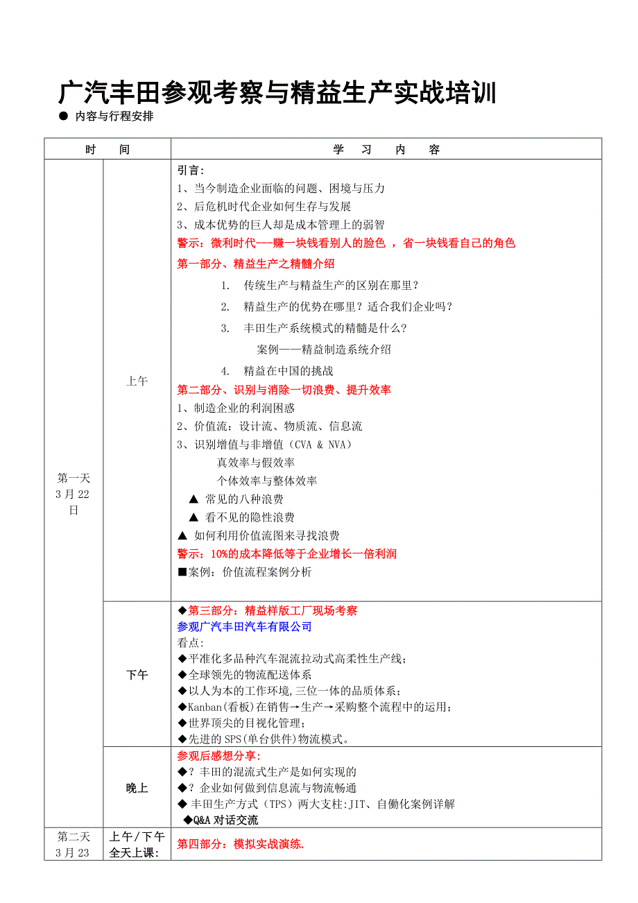 广汽丰田参观考察与精益生产实战培训(陈景华).doc_第1页