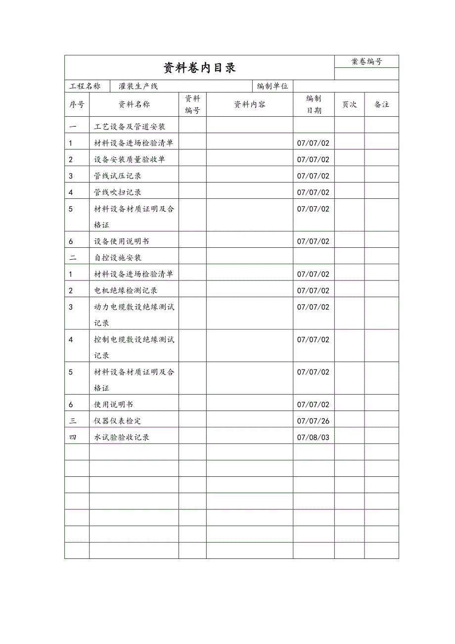 灌装生产线工程机电资料移交书.doc_第2页