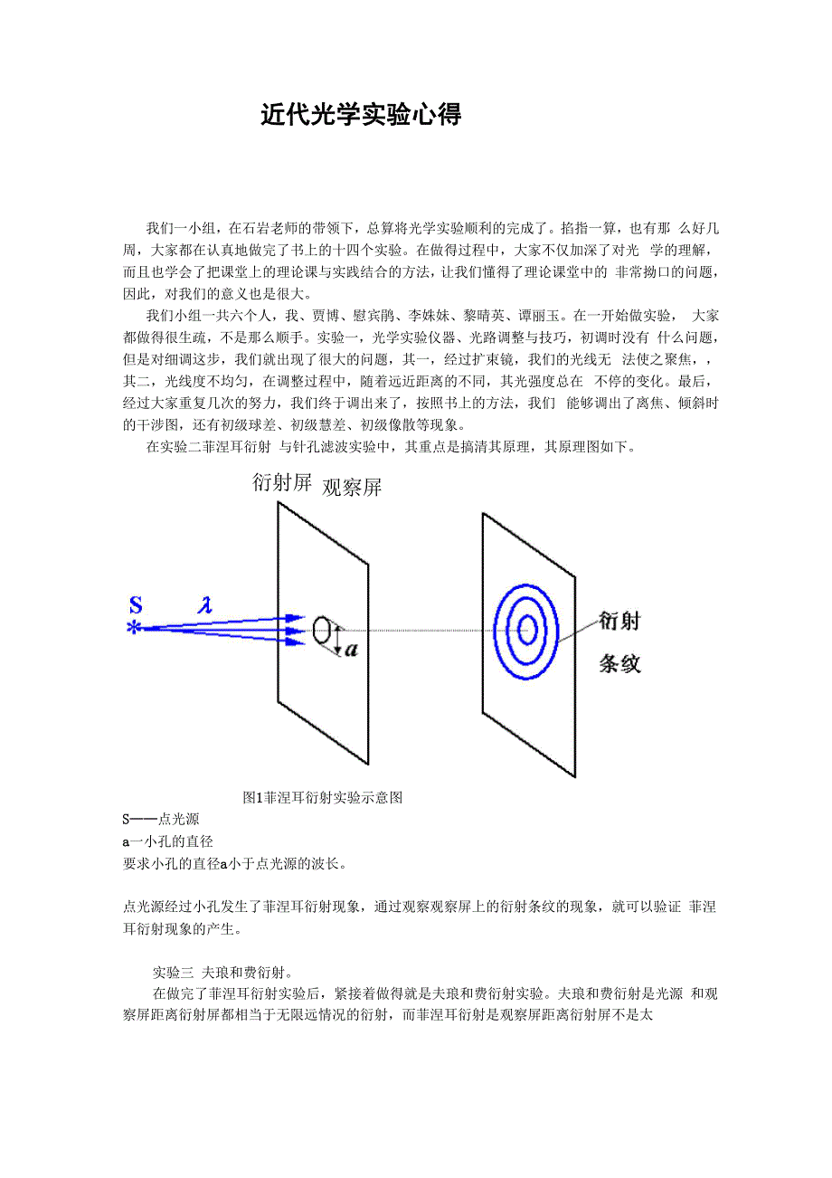 近代光学实验总结_第1页