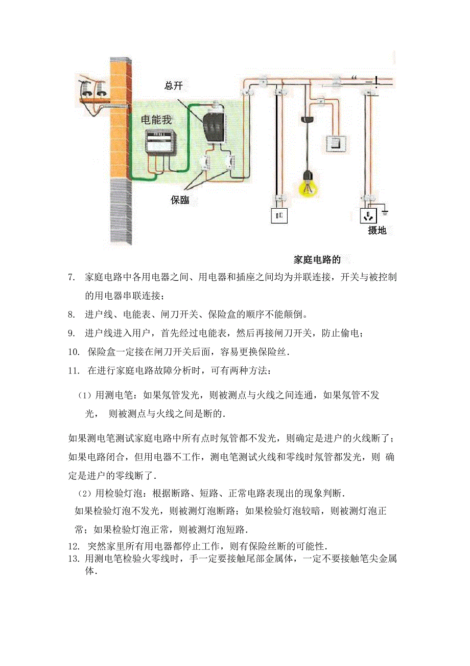 家庭电路的知识点_第2页