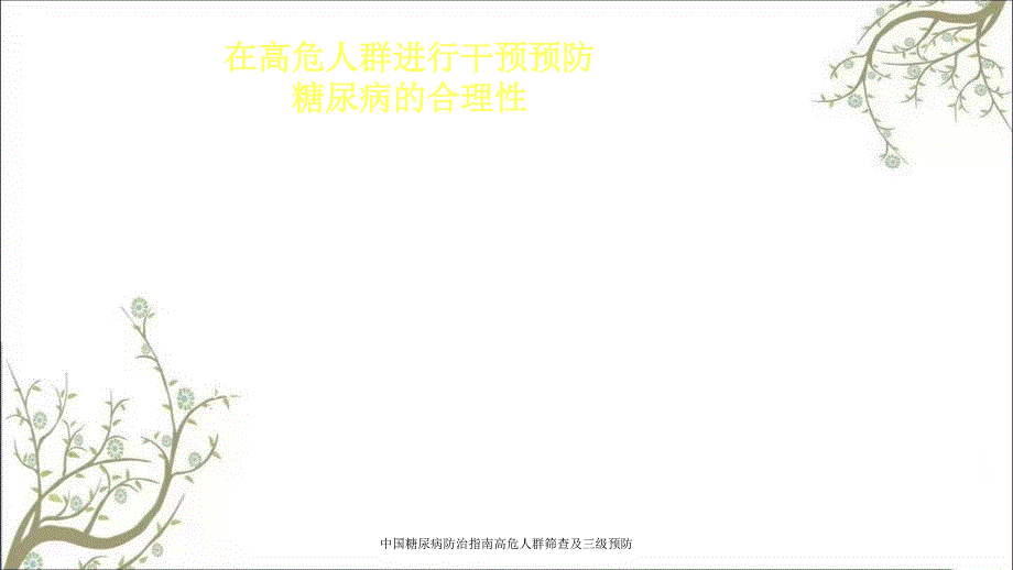 中国糖尿病防治指南高危人群筛查及三级预防_第4页